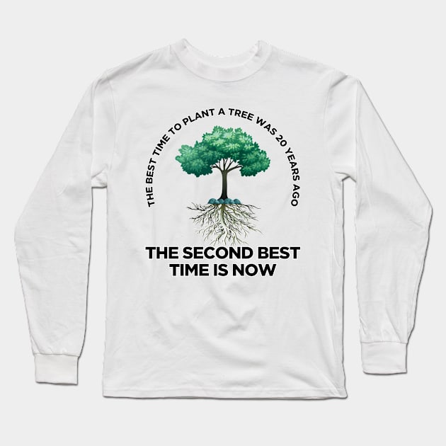 Timeless Arbor: Plant Today's Tree Long Sleeve T-Shirt by vk09design